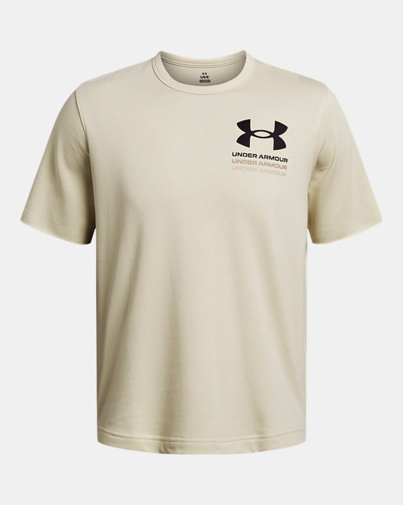 Men's UA Rival Terry Colorblock Short Sleeve in Brown image number 2